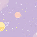 Pastel Galaxy Mural Wallpaper — Whimsical Celestial Space Design Mural Wallpaper - room preview 04