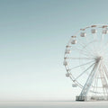 Minimalist Ferris Wheel Mural Wallpaper — Modern Architectural Decor Mural Wallpaper - room preview 04