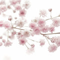 Macro Baby's Breath Mural Wallpaper — Soft Pink Floral Design Mural Wallpaper - room preview 04