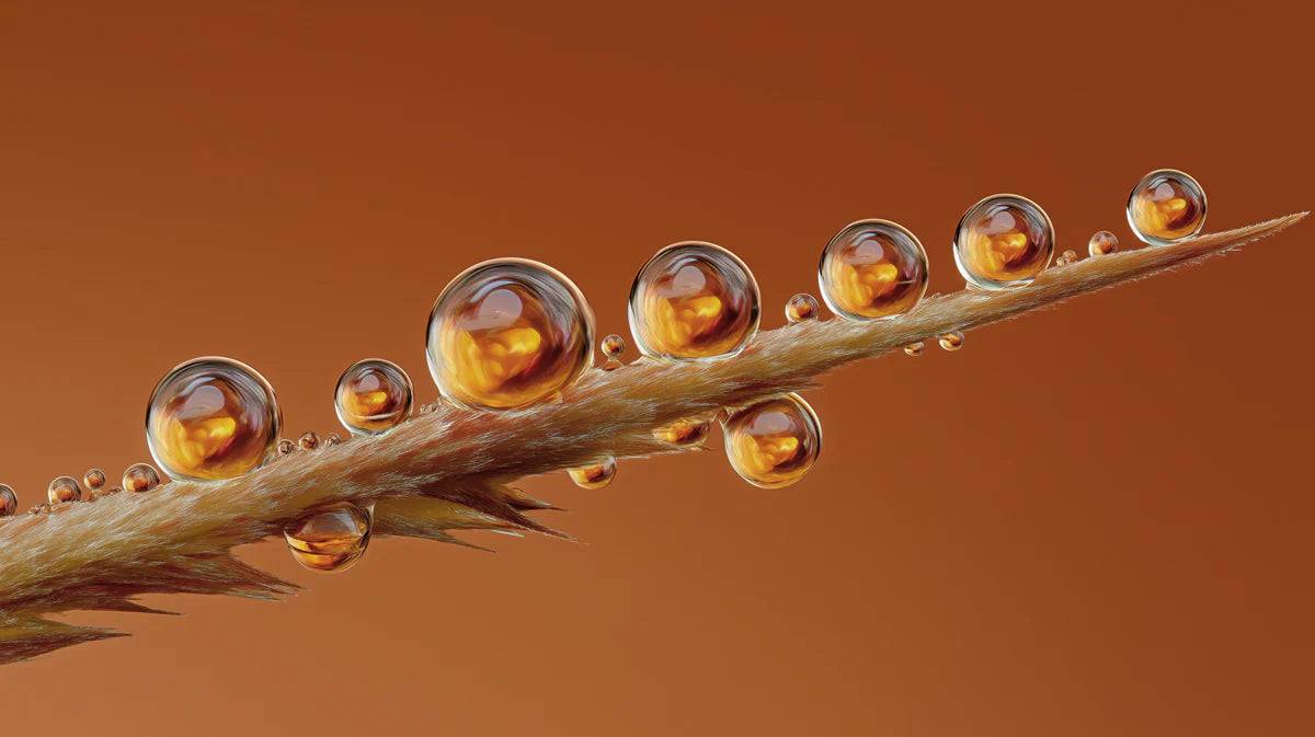 Golden Dewdrop Macro Mural Wallpaper — Nature Inspired Minimalist Mural Wallpaper - room preview 04