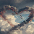Aviation Heart Sky Mural Wallpaper — Painterly Cloud Adventure Mural Wallpaper - room preview 04