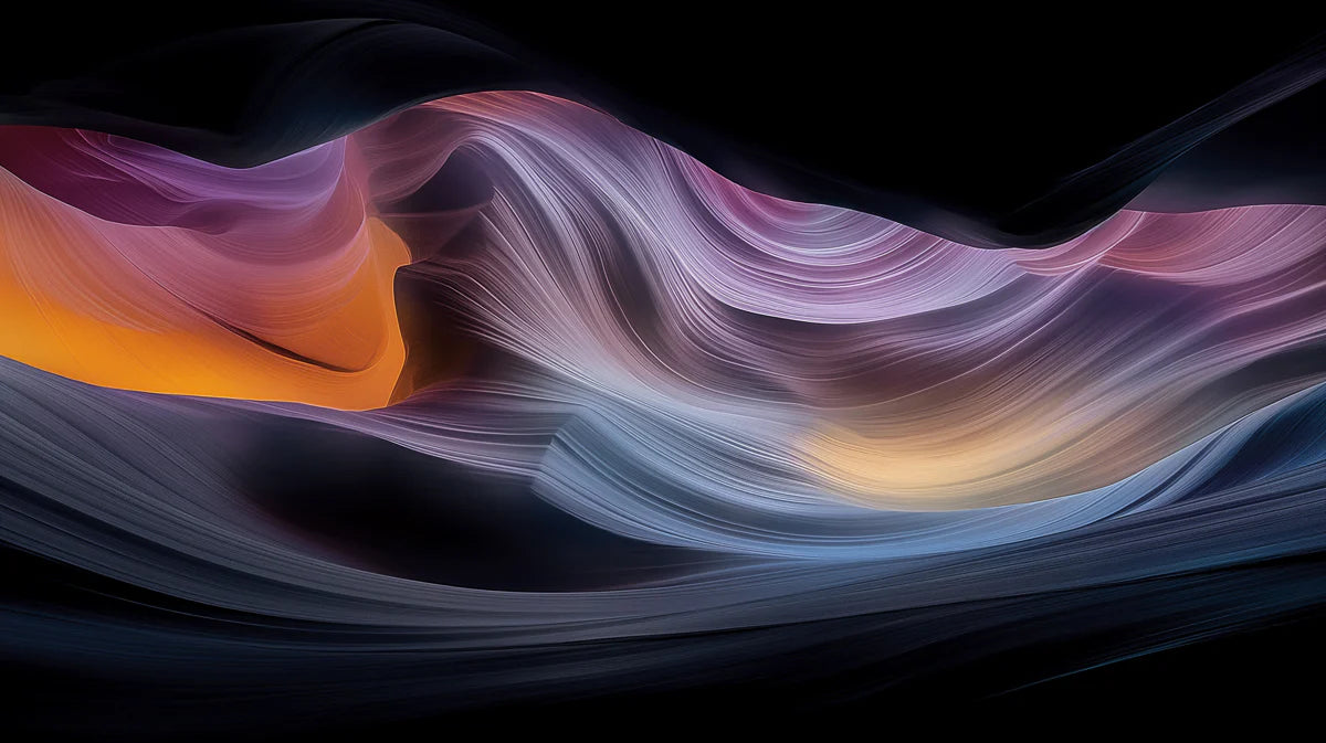 Cosmic Canyon Swirl Mural Wallpaper — Abstract Geological Flow Mural Wallpaper - room preview 04