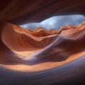 Antelope Canyon Sandstone Mural Wallpaper — Fluid Earthy Curves Mural Wallpaper - room preview 04
