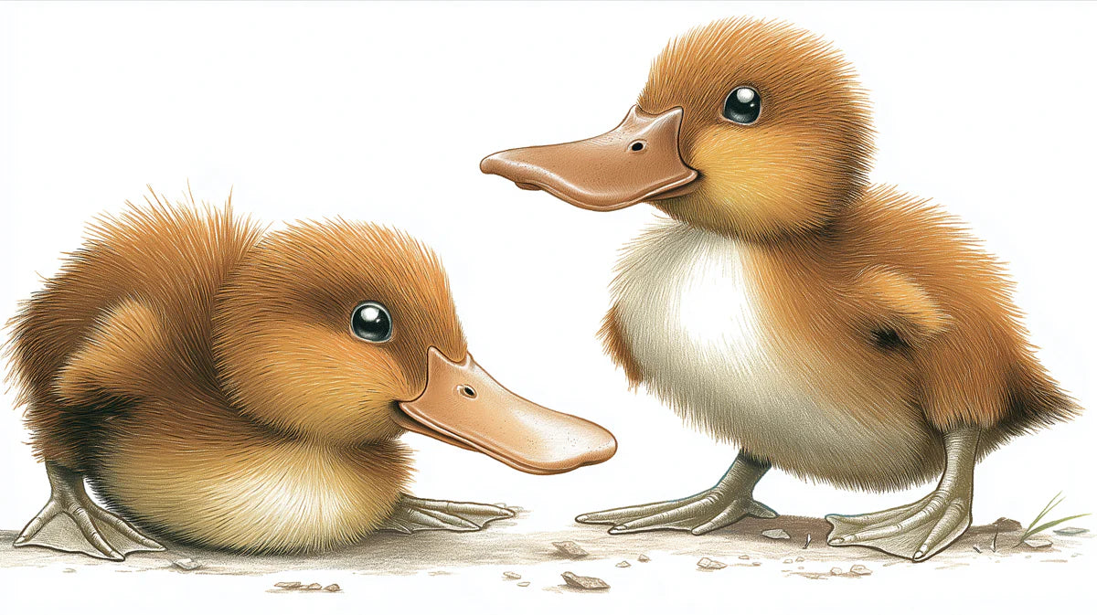 Fluffy Ducklings Mural Wallpaper — Whimsical Nature Illustration Mural Wallpaper - room preview 04