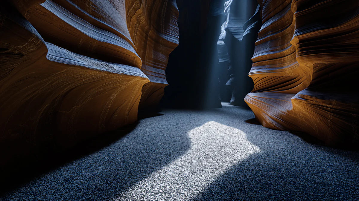 Canyon Light Wall Mural — Moody Geological Landscapes Mural Wallpaper - room preview 04