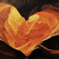 Abstract Amber Heart Mural Wallpaper — Impressionist Wall Art Mural Wallpaper - room preview 04