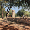 Mediterranean Courtyard Mural Wallpaper — Impressionist Garden Scene Mural Wallpaper - room preview 04