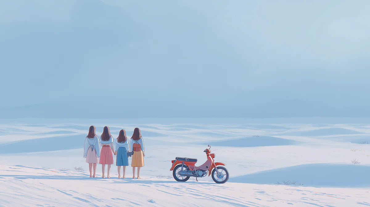 Anime Road Trip Mural Wallpaper — Pastel Desert Landscape Mural Wallpaper - room preview 04