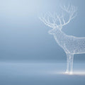 Stellar Stag Wireframe Mural Wallpaper — Modern Minimalist Design Mural Wallpaper - room preview 04