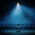 Theater Spotlight Mural Wallpaper — Dramatic Cinematic Scene Mural Wallpaper - room preview 04