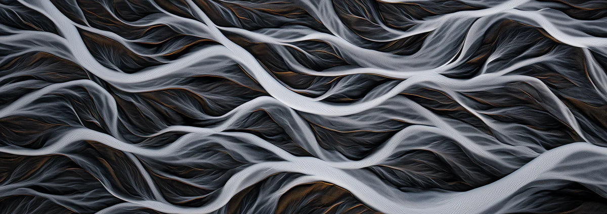 Braided River Aerial Abstract Mural Wallpaper — Minimalist Decor Mural Wallpaper - room preview 04