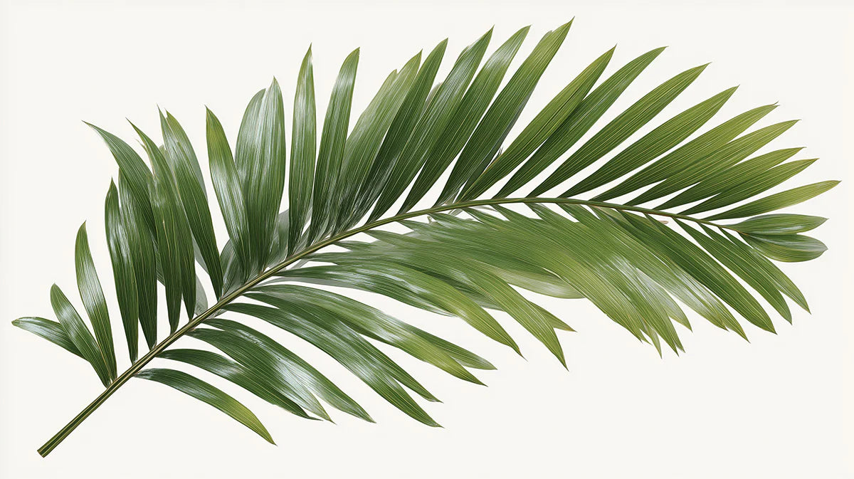 Minimalist Palm Leaf Mural Wallpaper — Clean Botanical Print Mural Wallpaper - room preview 04