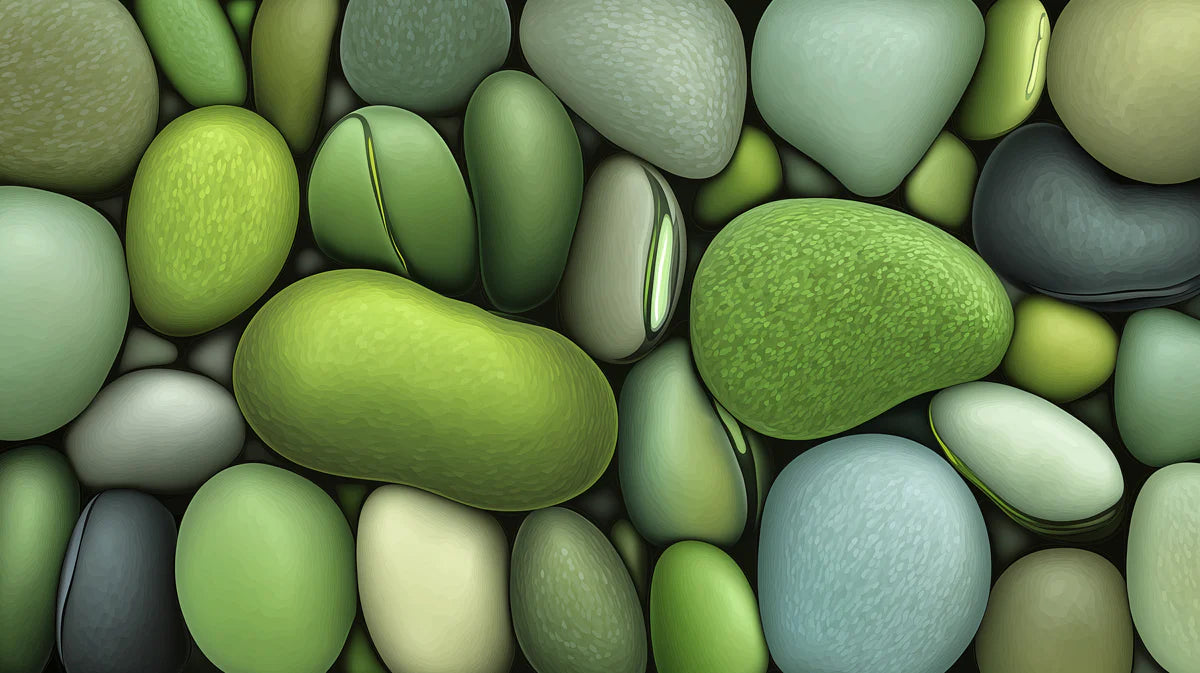 Smooth River Pebble Mural Wallpaper — Nature-Inspired Zen Decor Mural Wallpaper - room preview 04