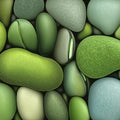 Smooth River Pebble Mural Wallpaper — Nature-Inspired Zen Decor Mural Wallpaper - room preview 04