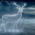Stellar Stag Spirit Mural Wallpaper — Ethereal Winter Landscape Mural Wallpaper - room preview 04