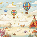 Whimsical Dreamscape Mural Wallpaper — Sky and Sea Mashup Mural Wallpaper - room preview 04