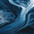 Glacial River Delta Mural Wallpaper — Abstract Fluid Nature Mural Wallpaper - room preview 04