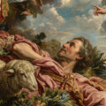 Baroque Shepherd Mural Wallpaper — Classic Religious Art Mural Wallpaper - room preview 04