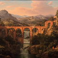 Classical Roman Aqueduct Landscape Mural Wallpaper - room preview 04