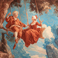 Rococo Swing Lovers Mural Wallpaper — French Baroque Art Style Mural Wallpaper - room preview 04