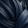 Indigo Fluid Ribbons Mural Wallpaper — Modern Sculptural Design Mural Wallpaper - room preview 04