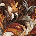 Autumn Quilled Leaves Mural Wallpaper — Organic Abstract Art Mural Wallpaper - room preview 04