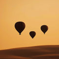 Desert Hot Air Balloons Mural Wallpaper — Warm Golden Sunset Mural Wallpaper - room preview 04