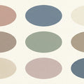Minimalist Retro Oval Geometric Mural Wallpaper — Soft Palette Mural Wallpaper - room preview 04