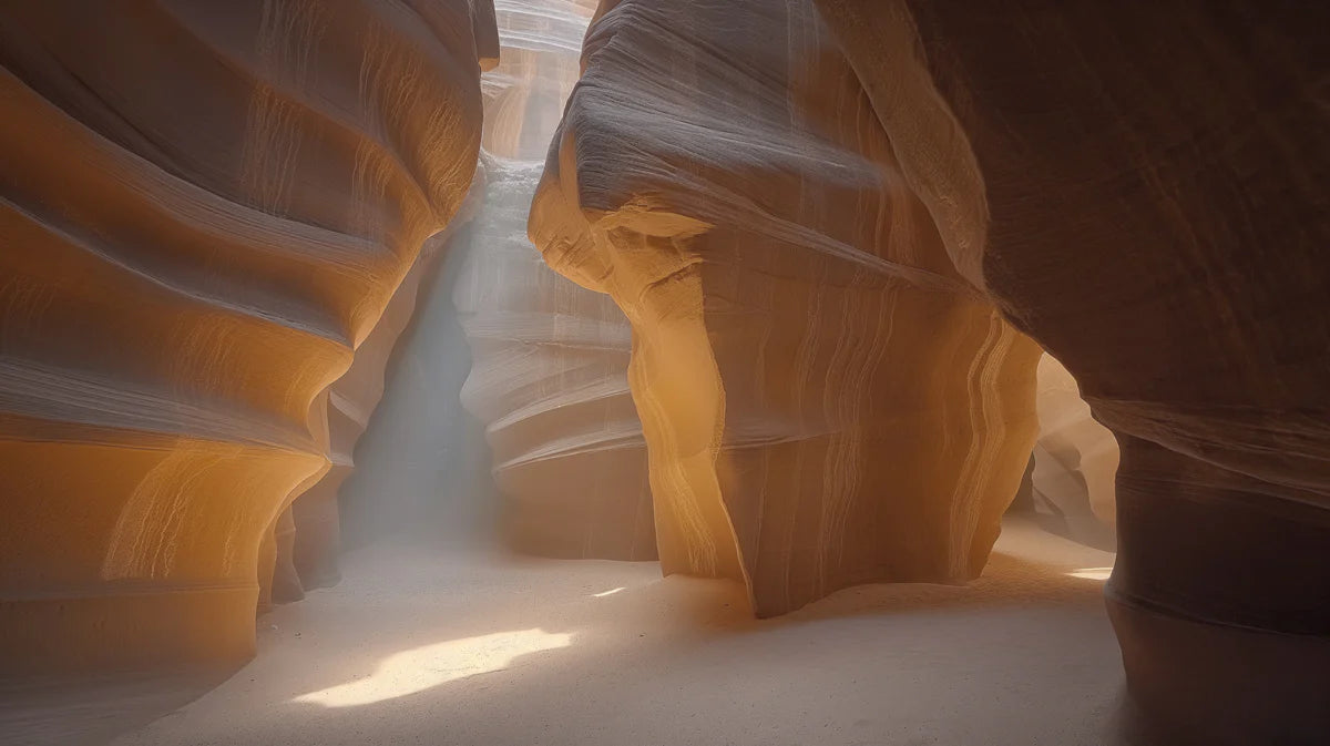 Antelope Canyon Sandstone Mural Wallpaper — Organic Desert Curves Mural Wallpaper - room preview 04