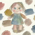 Ragdoll and Watercolor Brushstroke Mural Wallpaper — Whimsical Style Mural Wallpaper - room preview 04