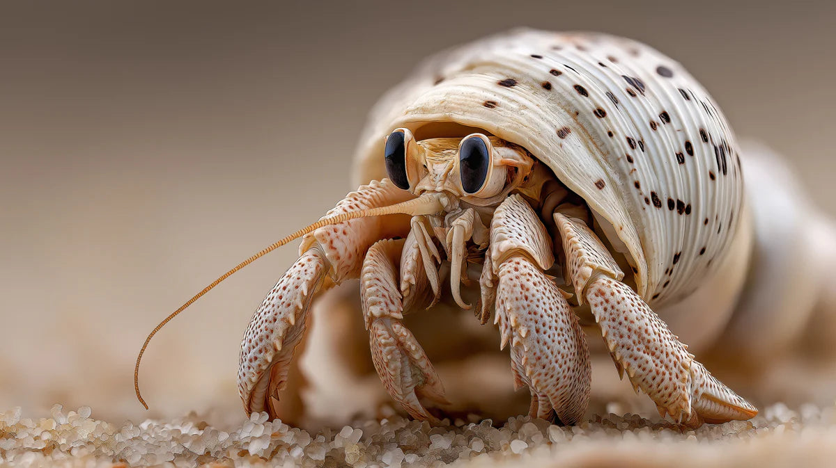 Macro Hermit Crab Mural Wallpaper — Coastal Nature Photography Mural Wallpaper - room preview 04