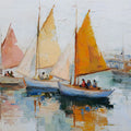 Sailboat Regatta Mural Wallpaper — Impressionist Coastal Art Mural Wallpaper - room preview 04