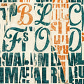 Distressed Typography Collage Mural Wallpaper — Industrial Urban Style Mural Wallpaper - room preview 04
