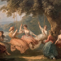 Rococo Garden Party Mural Wallpaper — Classic Oil Painting Style Mural Wallpaper - room preview 04
