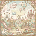 Candy Land Carnival Mural Wallpaper — Whimsical Storybook Scene Mural Wallpaper - room preview 04