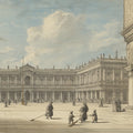Venetian St. Mark's Square Mural Wallpaper — Vintage Sketch Art Mural Wallpaper - room preview 04