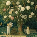 Vintage Storybook Garden Mural Wallpaper — Whimsical Floral Scene Mural Wallpaper - room preview 04