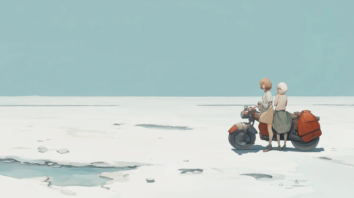 Anime Adventure Salt Flat Mural Wallpaper — Boundless Horizon Mural Wallpaper - room preview 04