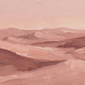 Abstract Desert Dunes Mural Wallpaper — Earthy Pink Brushstrokes Mural Wallpaper - room preview 04