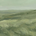 Abstract Meadow Landscape Mural Wallpaper — Painterly Green Art Mural Wallpaper - room preview 04
