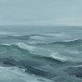 Impressionist Ocean Wave Mural Wallpaper — Moody Coastal Art Mural Wallpaper - room preview 04