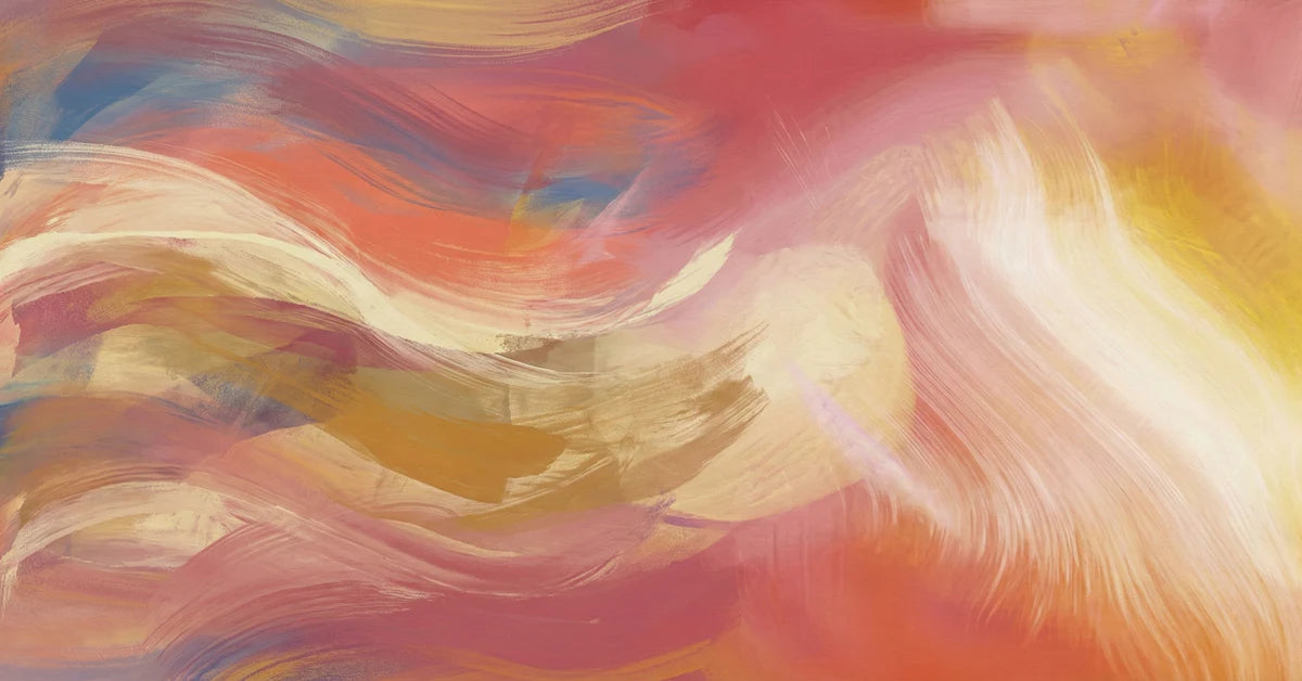 Sun-Kissed Expressionist Mural Wallpaper — Abstract Art Decor Mural Wallpaper - room preview 04