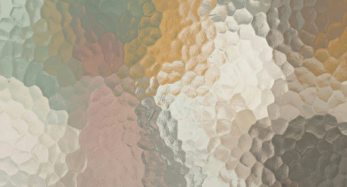 Frosted Glass Mosaic Mural Wallpaper — Soft Abstract Light Mural Wallpaper - room preview 04