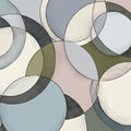 Abstract Intersecting Circles Mural Wallpaper — Modern Ring Design Mural Wallpaper - room preview 04