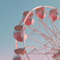 Ferris Wheel Pastel Sky Mural Wallpaper — Whimsical Summer Decor Mural Wallpaper - room preview 04