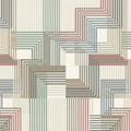 Bauhaus Linear Geometric Mural Wallpaper — Muted Retro Palette Mural Wallpaper - room preview 04