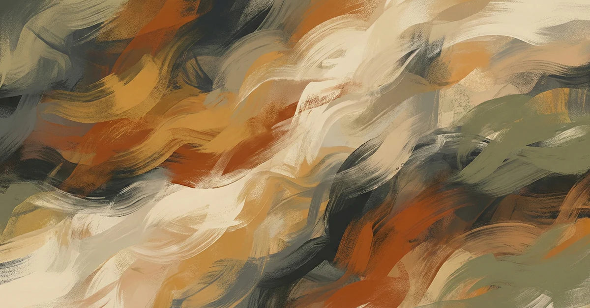 Abstract Earthy Brushstroke Mural Wallpaper — Organic Movement Mural Wallpaper - room preview 04