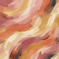 Abstract Swirl Mural Wallpaper — Warm Terracotta and Ochre Brushstrokes Mural Wallpaper - room preview 04