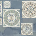 Watercolor Mandala Tile Mural Wallpaper — Bohemian Mediterranean Style Mural Wallpaper - room preview 04