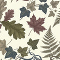 Vintage Autumn Botanical Mural Wallpaper in Rich Earthy Tones Mural Wallpaper - room preview 04